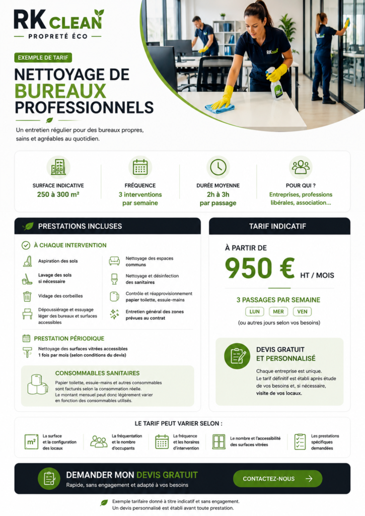nettoyage de bureaux professionnels