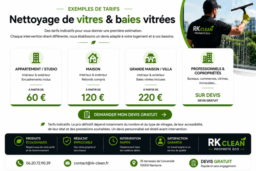 nettoyage de vitres & baies vitrées